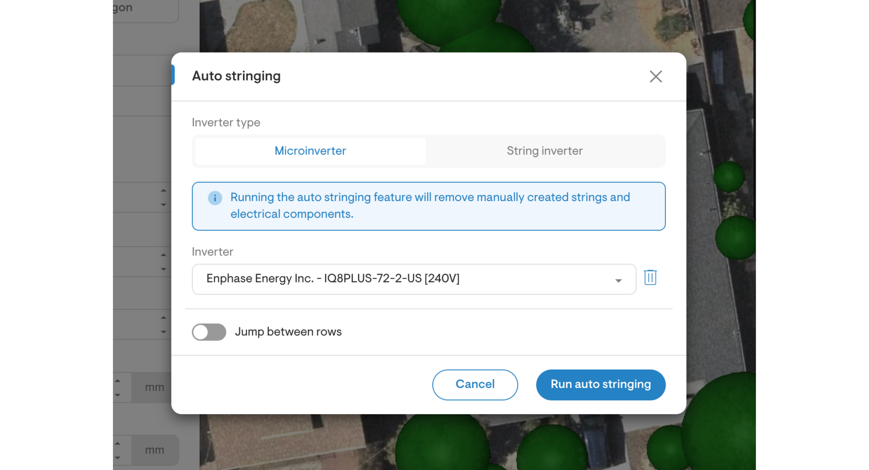Auto string ground mount