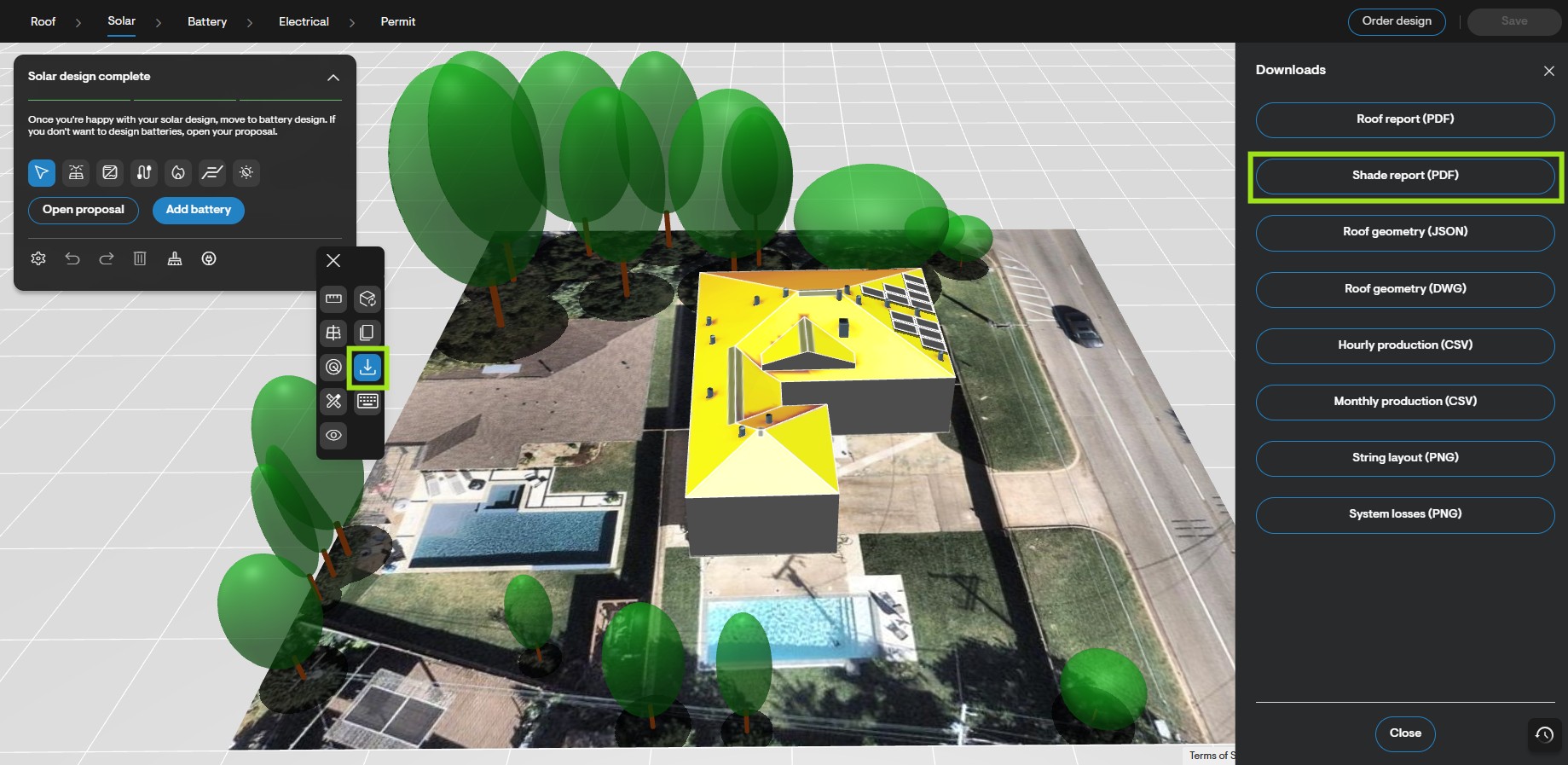 Shading Report.pdf Generate a Shade Report
