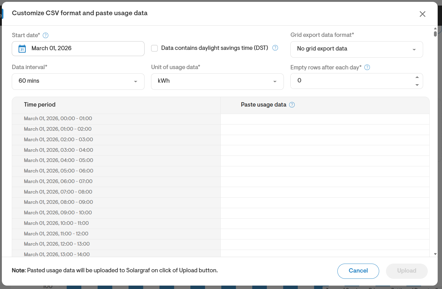 How To Upload Interval Usage Data