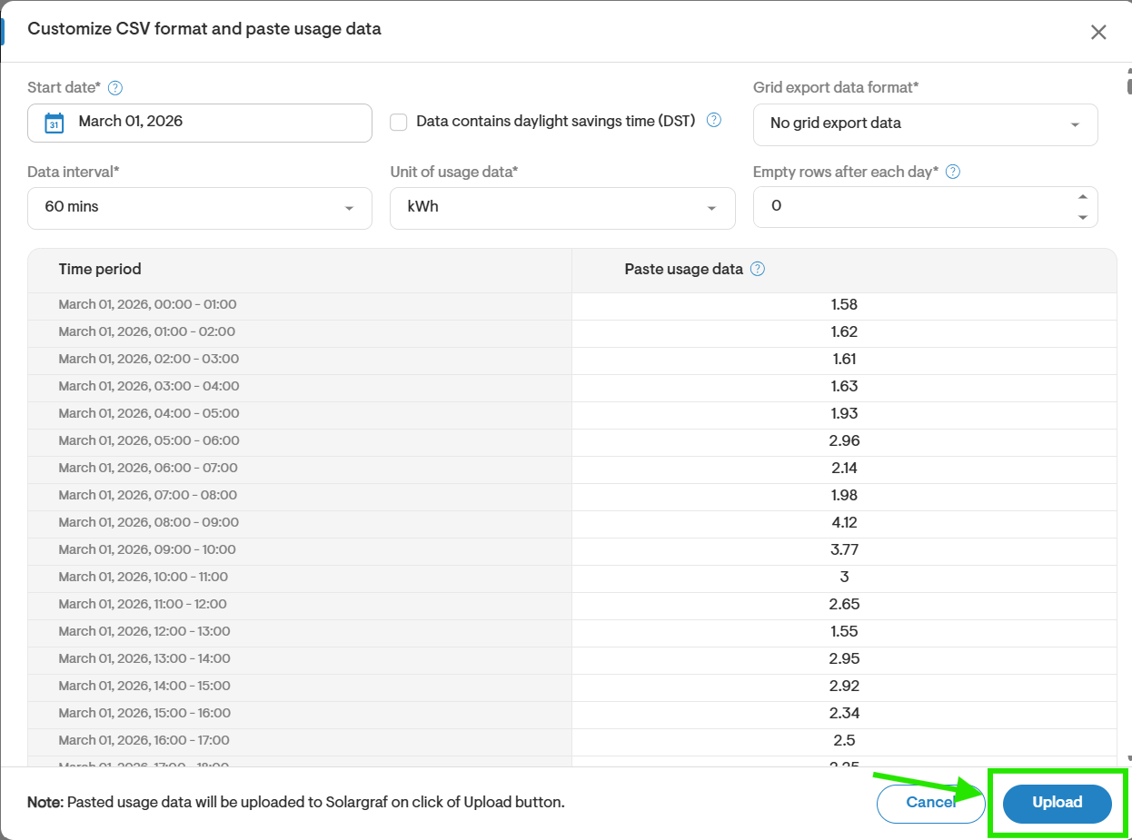 How To Upload Interval Usage Data