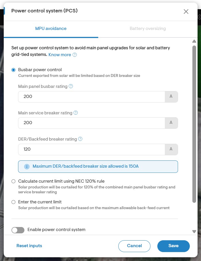 Power Control System Setup (PCS)