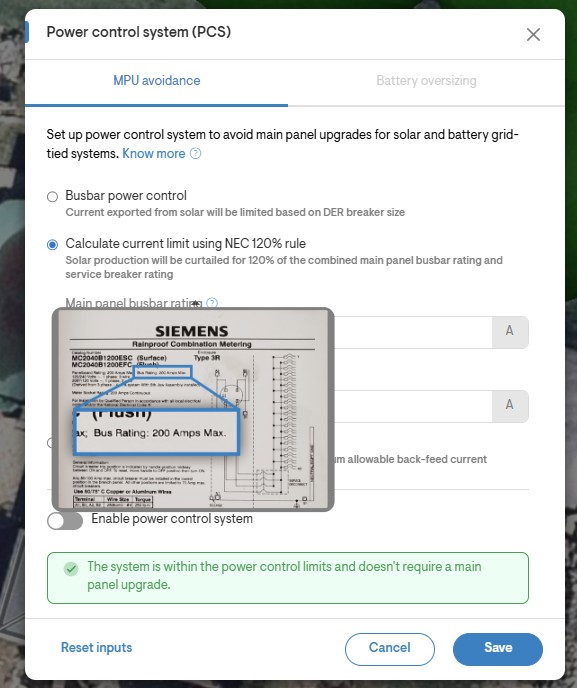 Power Control System Setup (PCS)